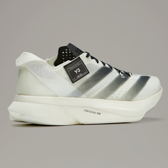 Size 10.5 - Adidas Y-3 Adizero Adios Pro 3 White Black Running Sneakers - Picture 6 of 11